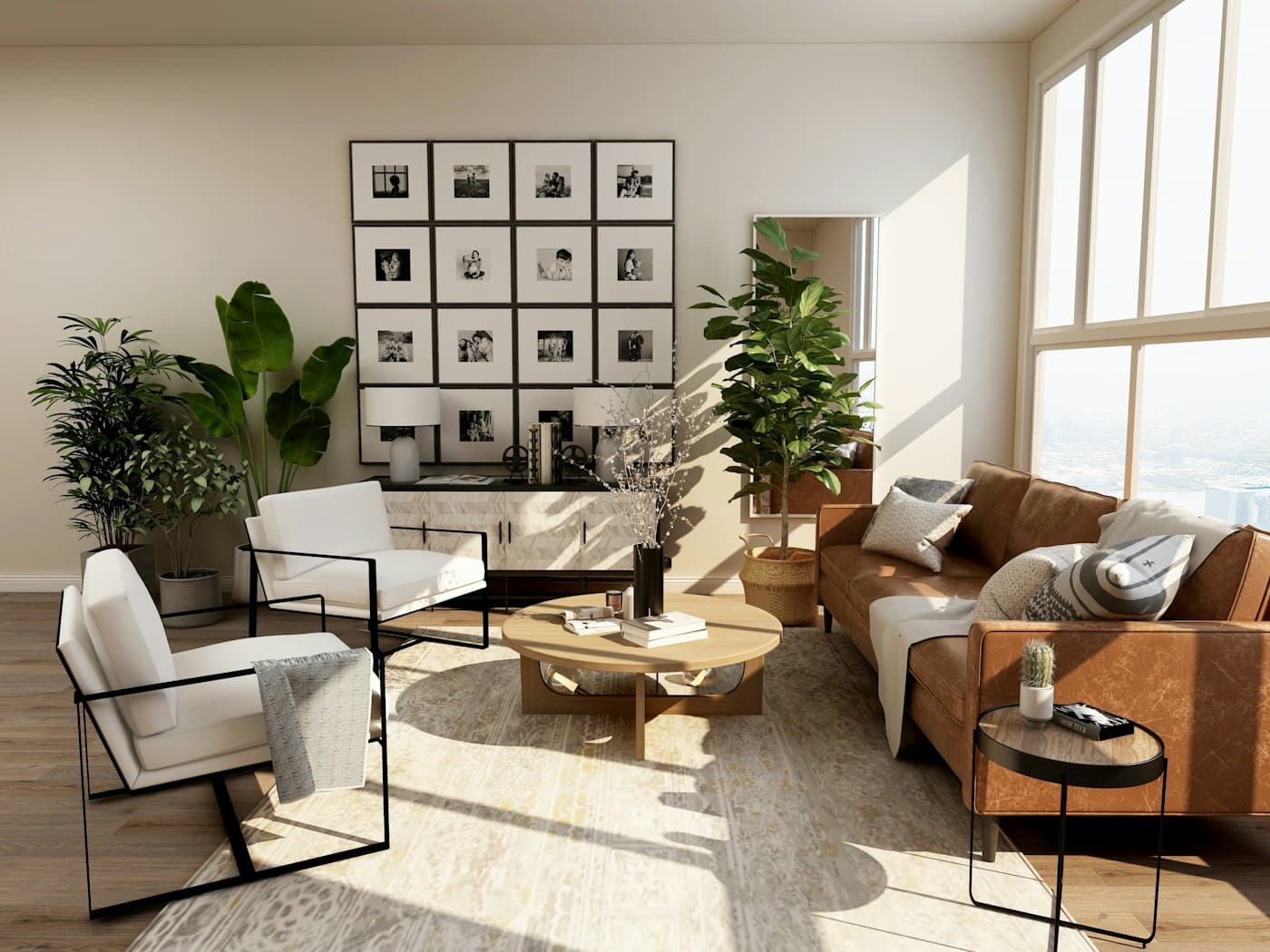 An airy interior featured on an example website